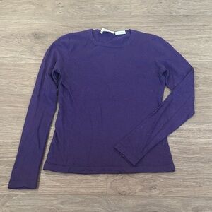 Neiman Marcus 100% Cashmere Collection Deep Purple 
Soft Luxury Timeless Sweater